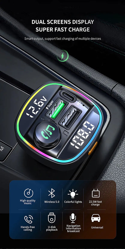DYBO C22 — Transmissor FM Bluetooth 5.0 para Carro