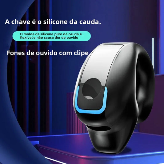 Fone Bluetooth Open-Ear Clip — TWS com Microfone