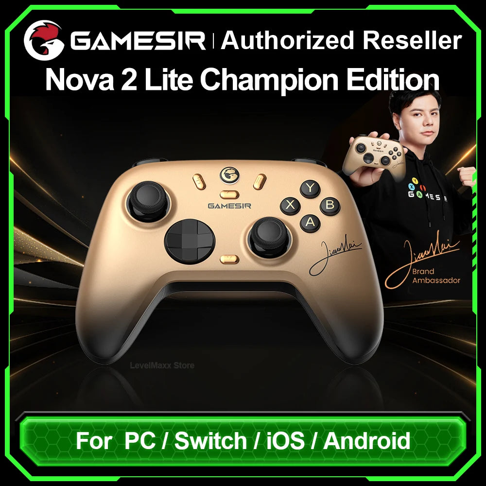 Controle Gamer GameSir Nova 2 Lite Champion Edition Sem Fio 1000Hz Hall Effect