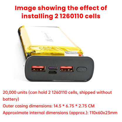 Kit Power Bank DIY diymore 20000mAh 22.5W com Display Digital para 2x Células 1260110