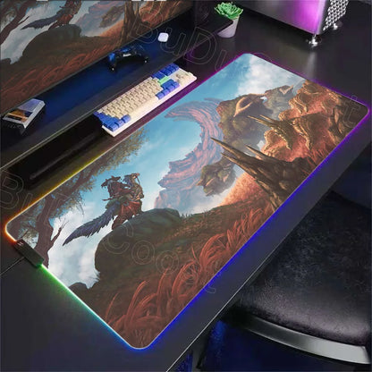Desk Mat RGB Gamer — Mouse Pad XXL com Iluminação LED