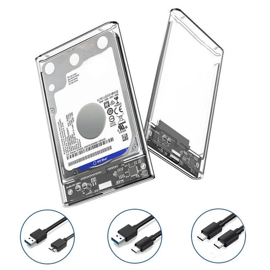 Case SATA 2,5″ Transparente USB 3.0/Type-C