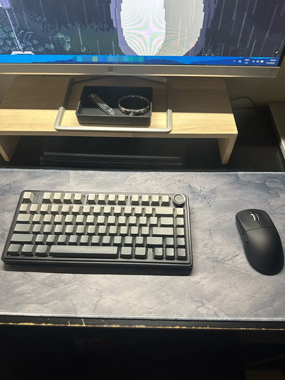 Mouse Pad Desk Mat Minimalista Cinza XXL – Superfície Control e Costura Reforçada