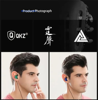 Fone de Ouvido QKZ AK6 com Microfone, Driver Dinâmico e Plugue P2 3,5 mm