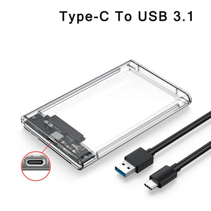 Case SATA 2,5″ Transparente USB 3.0/Type-C
