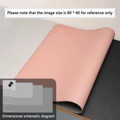 Mousepad grande para escritório, protetor de mesa em couro PU impermeável, ideal para teclado, jogos e acessórios de PC.