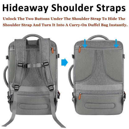 Mochila de Viagem Expansível Tipo Mala MOZHI (Acompanha 4 Organizadores)