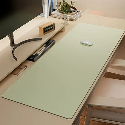 1 unidade de tapete de rato grande em couro sintético, antiderrapante e impermeável, ideal para escritório e mesa. Fácil de limpar.