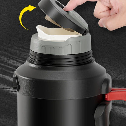 Garrafa Térmica Industrial em Aço Inox 304 com Alça Ergonômica e Base de Silicone (1.7L / 2.