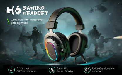 FIFINE H6 — Headset Gamer USB com RGB