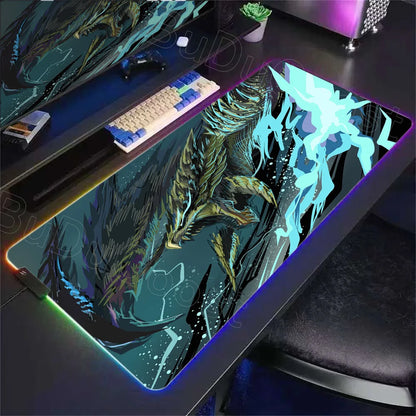 Desk Mat RGB Gamer — Mouse Pad XXL com Iluminação LED