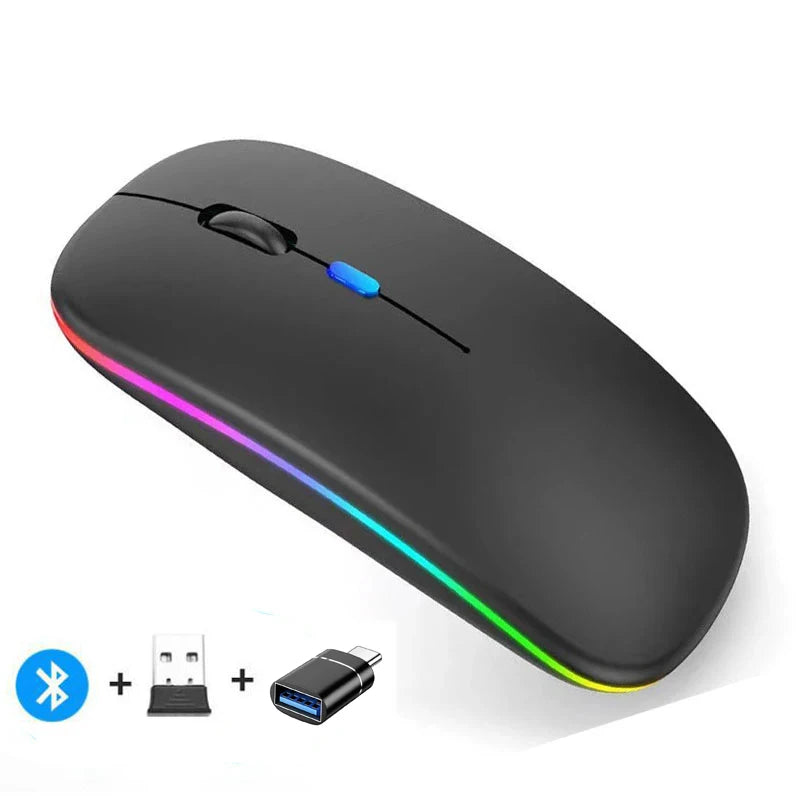Congdi — Mouse Sem Fio Recarregável Dual Mode
