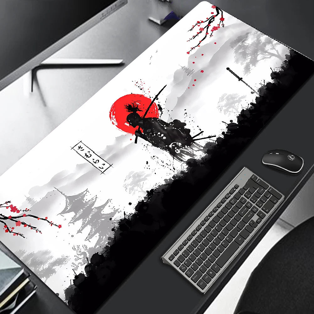 Mouse Pad Gamer Samurai Warrior XXL – Base Antiderrapante Impermeável
