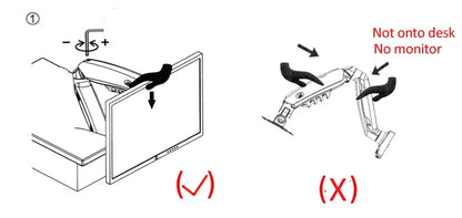 Suporte Articulado para Monitor com Pistão a Gás NB F80 (17" a 30")