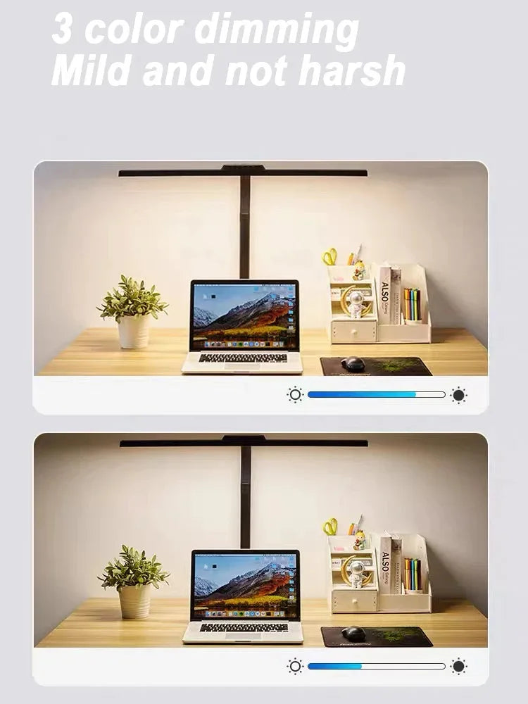 Luminária de Mesa LED DBF com Haste Flexível Gooseneck, CRI 90 e Controle Térmico/Luminoso (Single/Double Head)