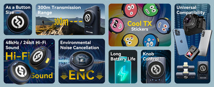LARK M2 — Microfone de Lapela Sem Fio com ENC