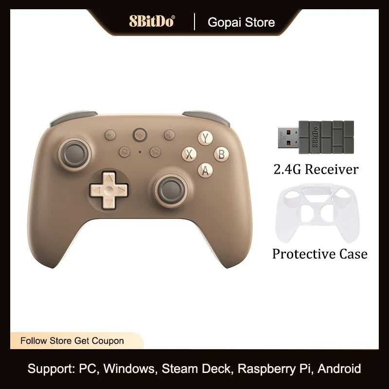 Controle Gamer 8BitDo Ultimate 2C Sem Fio 2.4G com Hall Effect para PC