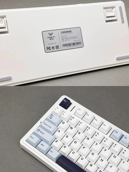 Teclado Mecânico Gamer AULA F75 75% RGB Hot-Swap Bluetooth 2.4G USB