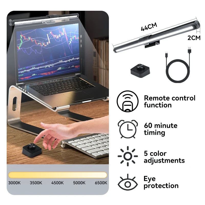 Light Bar para Monitor de Computador CHENBEN – Luminária LED com Filtro Anti-Luz Azul, Dimerização Progressiva Touch e Conexão USB para PC