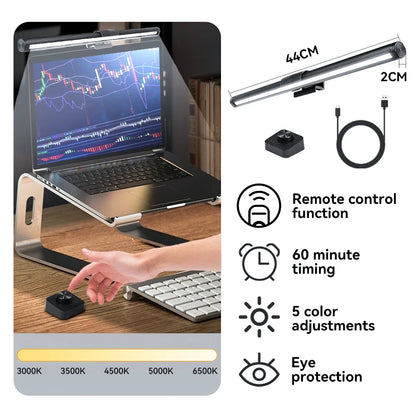 Luminária de Monitor Light Bar com Controle Remoto – Barra de Luz LED Anti-Luz Azul e Iluminação Direcional