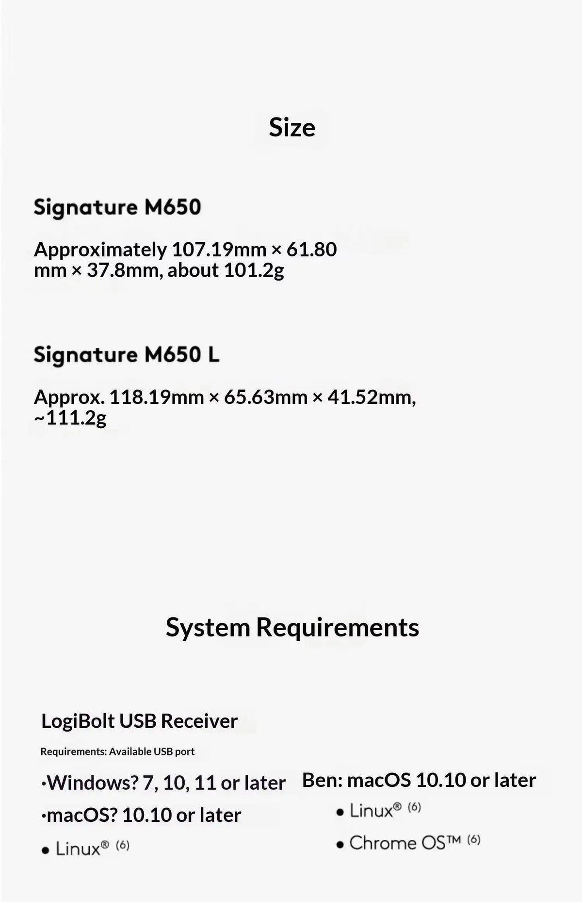 Logitech M650 — Mouse Ergonômico Sem Fio