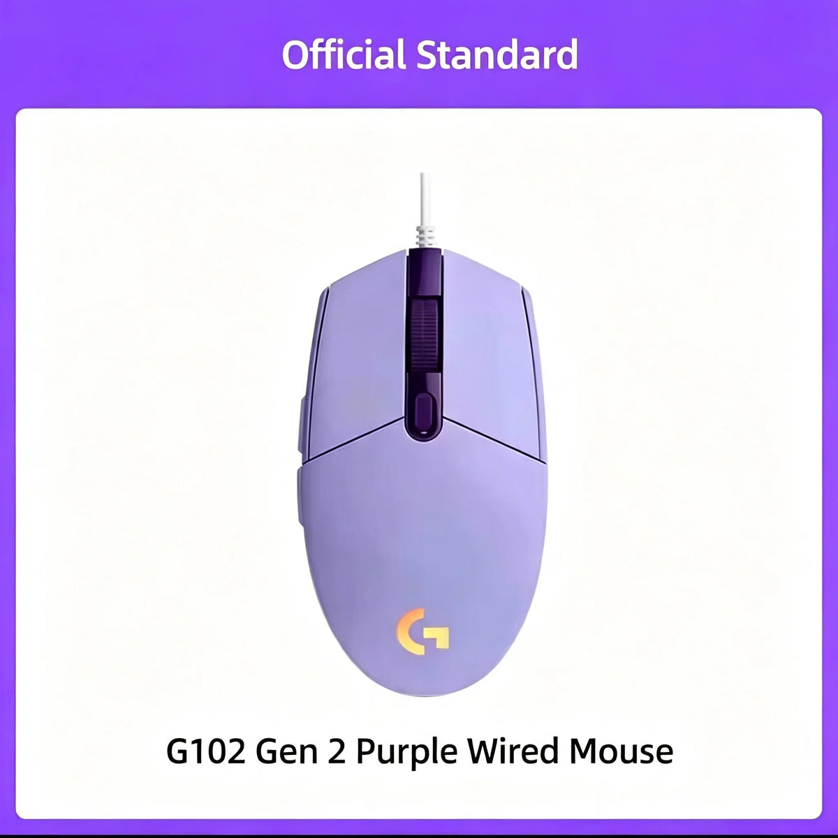 Mouse Gamer Logitech G102 USB com 8000 DPI, 6 Botões Programáveis e RGB