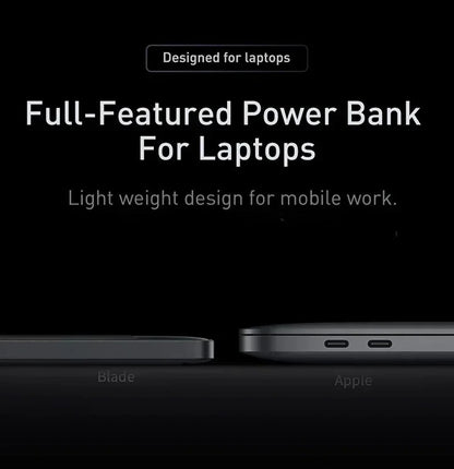 Power Bank Baseus Blade 20000mAh 100W Ultra-Slim com Display Digital Inteligente