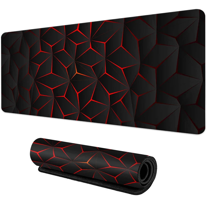 Desk Mat Gamer Gradiente Neon XXL – Mouse Pad Speed com Borda Costurada