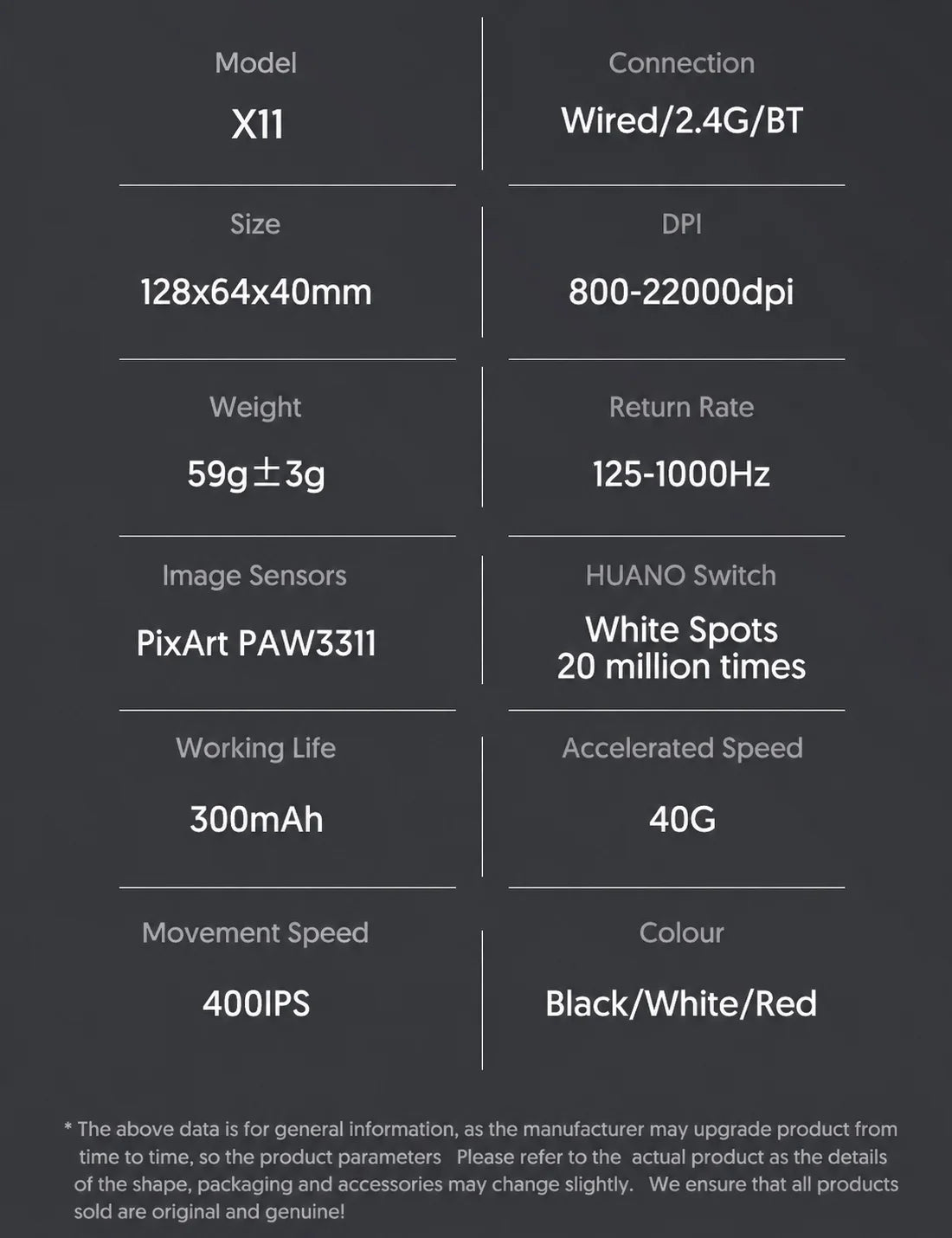 Attack Shark X11SE — Mouse Gamer Tri-Mode