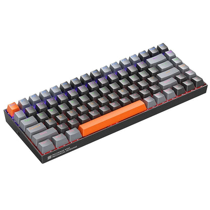 Teclado Mecânico Gamer Machenike K500A-B84 – Layout 75% Compacto (84 Teclas), Switches HUANO Hot-Swappable, Keycaps PBT Doubleshot e Cabo USB-C Removível