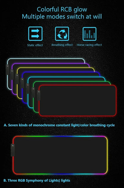 Riccu — Desk Mat RGB Gamer XXL 900 × 400 mm
