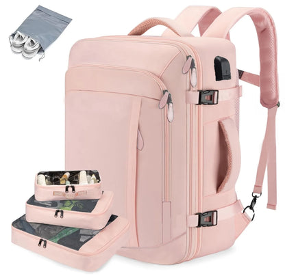 Mochila de Viagem Expansível Tipo Mala MOZHI (Acompanha 4 Organizadores)