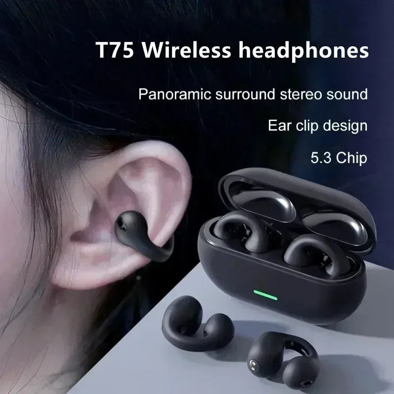 T75 — Fone Bluetooth com ANC e Display Digital