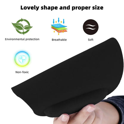 Mousepad ergonômico com apoio de pulso, confortável e antiderrapante, para PC e laptop.
