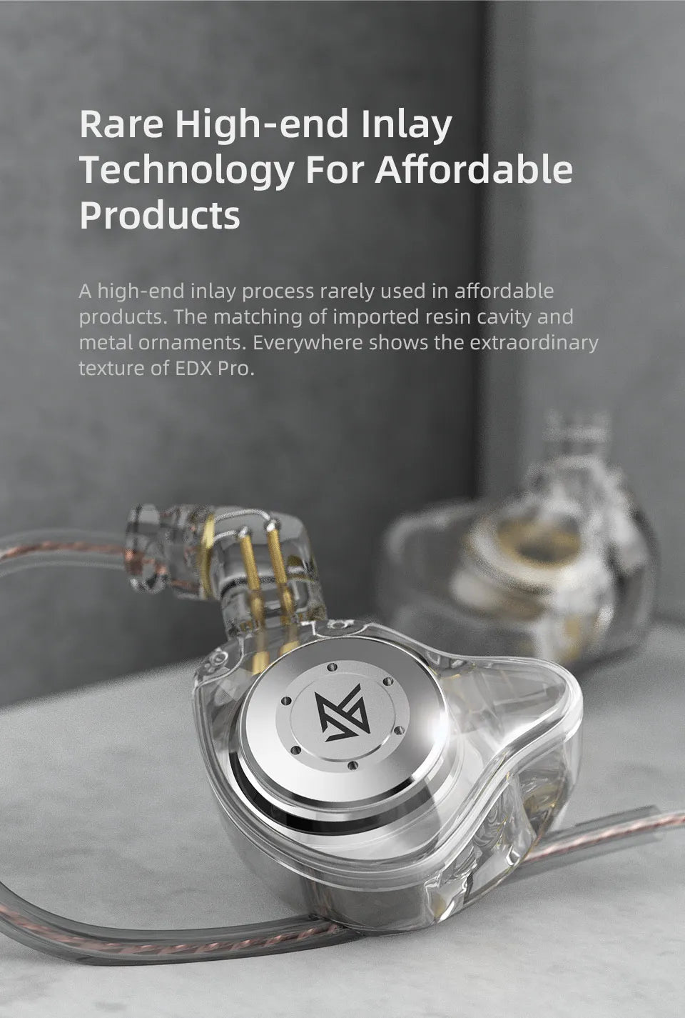 KZ EDX Pro — Fone In-Ear com Microfone