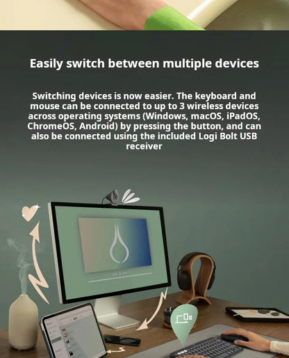 Logitech Pebble 2 Combo — Teclado e Mouse Sem Fio