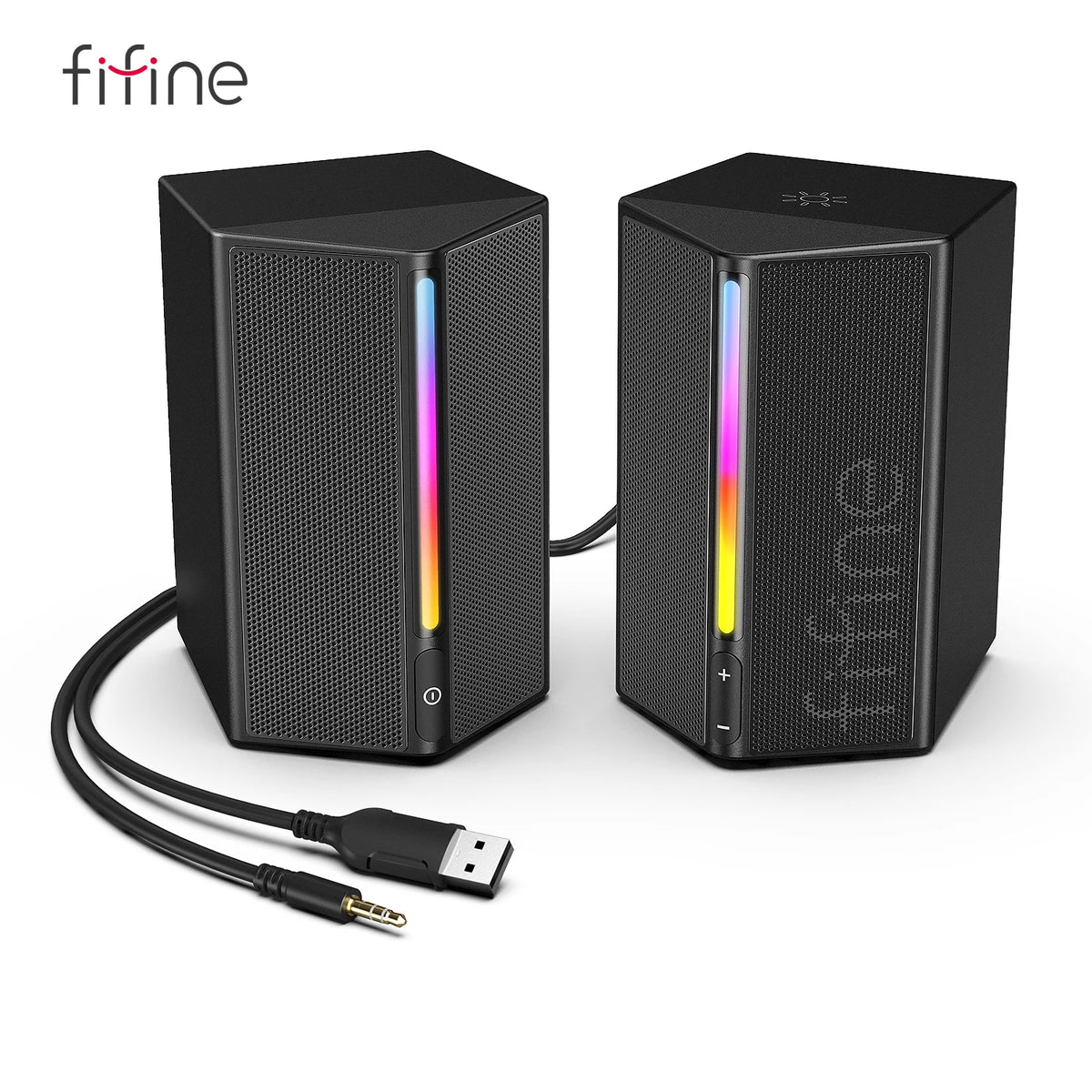 FIFINE A20 — Caixa de Som USB 2.0 com RGB