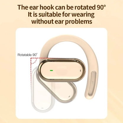Fone de Ouvido Sem Fio Bluetooth 5.4 OWS Kebidu – Gancho Auricular Esportivo, Cancelamento de Ruído ENC e Bateria de até 20 Horas