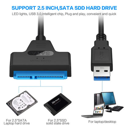 SATA para USB 3.0 — Cabo Adaptador