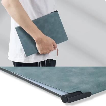 Caderno Quadro-Branco Reutilizável A5 – Planner Semanal em Couro com Caneta e Flanela