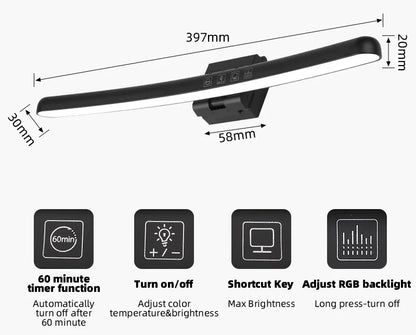 Luminária de Monitor Light Bar com Controle Remoto – Barra de Luz LED Anti-Luz Azul e Iluminação Direcional