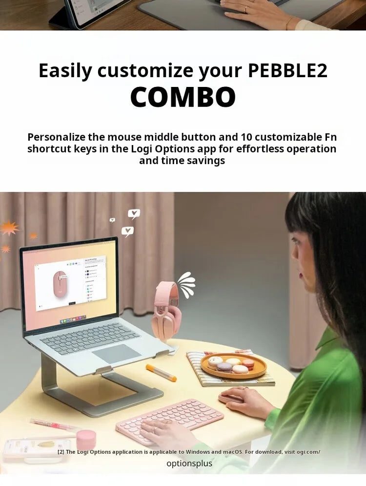 Logitech Pebble 2 Combo — Teclado e Mouse Sem Fio