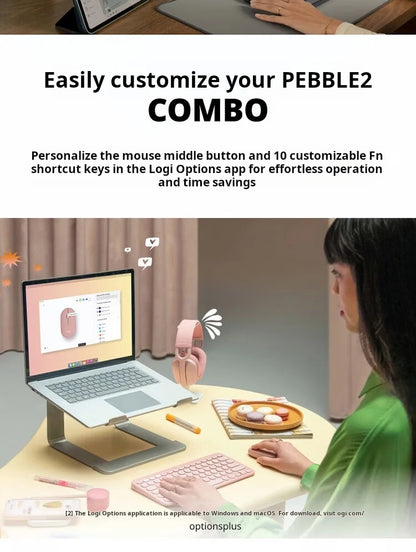 Logitech Pebble 2 Combo — Teclado e Mouse Sem Fio