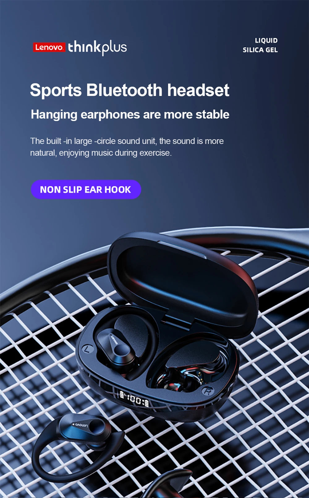 Lenovo LP75 — Fone Bluetooth 5.3 Esportivo