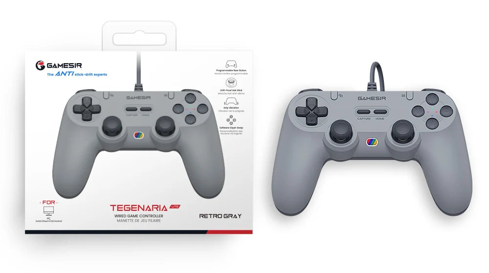 Controle Gamer GameSir Tegenaria Lite com Hall Effect, 1000Hz e 2 Botões Traseiros