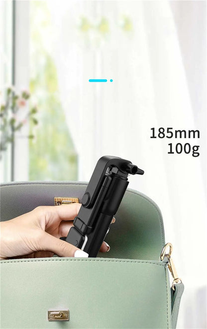 AILEHKUO R1 — Bastão de Selfie com Tripé, Bluetooth e Luz LED