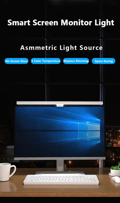 Luminária de Monitor Light Bar 50cm – Barra de Luz LED com Escurecimento Contínuo e Anti-Reflexo