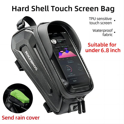 Bolsa de Quadro para Bicicleta ROCKBROS Impermeável com Suporte de Celular