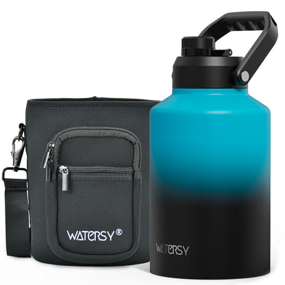 Garrafa Térmica Industrial Watersy em Inox 304 com Isolamento Multicamadas e Bolsa Tática (1.8L / 2.5L / 3.7L)
