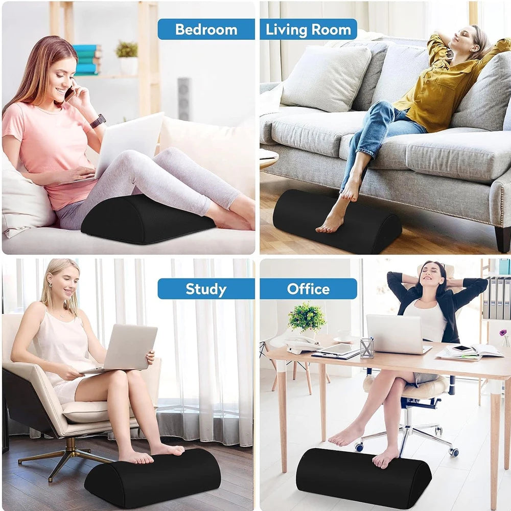 1 unidade de apoio para os pés em espuma viscoelástica para escritório e para elevar as pernas sob a mesa, ideal para jogos e escritório em casa.